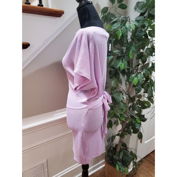 Fashion Nova Women's Purple Polyester Boat Neck Short Sleeve Knee Length Dress M - Picture 3 of 12